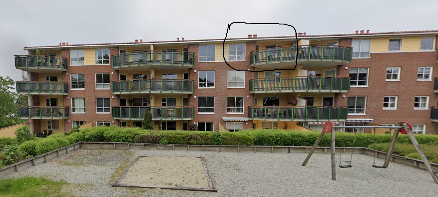 Solside av leilighet